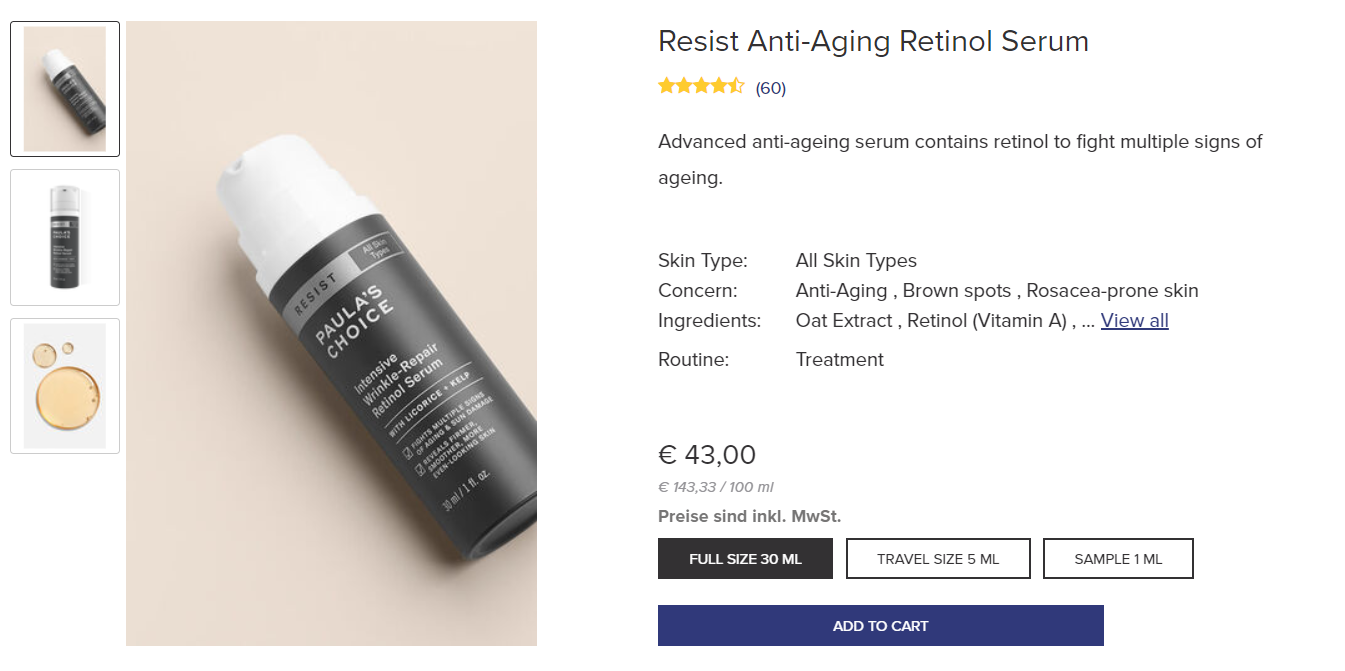 makeup product description